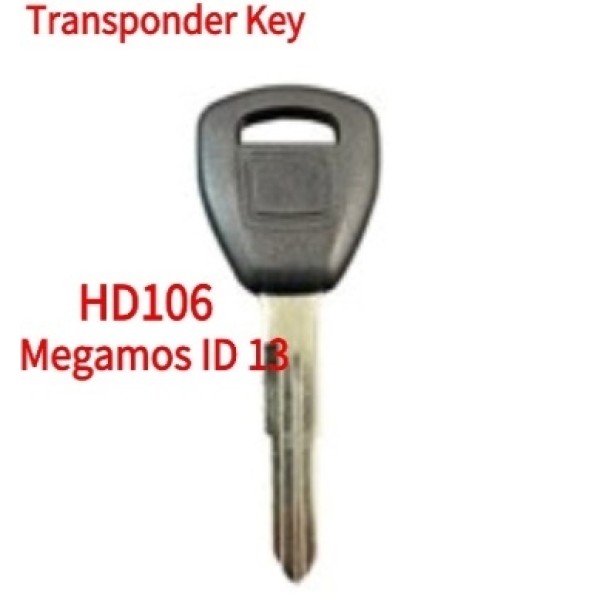 Honda / Acura HD106 Transponder Key Megamos ID 13 (OEM chip )(No logo)